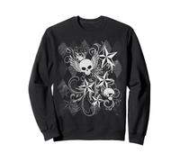 Y2k Grunge Skull Wings 2000s 90s EMO Harajuku Goth Sudadera