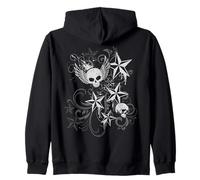 Y2k Grunge Skull Wings 2000s 90s EMO Harajuku Goth Sudadera con Capucha