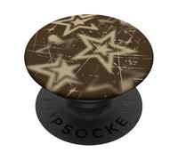 Y2k Grunge Stars 2000s Beige Cyber Vintage Graphic PopSockets PopGrip Adhesivo