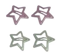 Y2K - Horquilla para el pelo con diseño de estrella plateada para mujeres y niñas