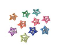 Y2K - Horquillas para el pelo con estrellas coloridas, 3, 10, 12 unidades, para mujer, horquillas laterales, accesorios para el pelo, accesorios para el pelo para niños (naranja)