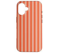 Y2K Indie Rayas Naranja Estética Retro Diseño Gráfico Carcasa para iPhone 16