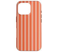 Y2K Indie Rayas Naranja Estética Retro Diseño Gráfico Carcasa para iPhone 16 Pro