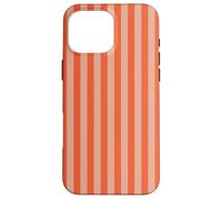 Y2K Indie Rayas Naranja Estética Retro Diseño Gráfico Carcasa para iPhone 16 Pro Max