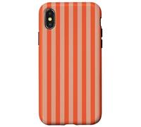 Y2K Indie Rayas Naranja Estética Retro Diseño Gráfico Carcasa para iPhone X/XS
