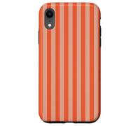 Y2K Indie Rayas Naranja Estética Retro Diseño Gráfico Carcasa para iPhone XR