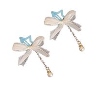 Y2K - Juego de 2 pinzas para el pelo para mujer y niña, diseño de estrella, accesorio para el hogar, broches de metal para el cabello