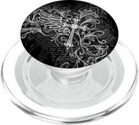 Y2K Rococó Barroco Gótico Cruz y ala Alt Grunge EMO PopSockets PopGrip para MagSafe