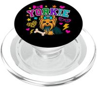 Y2K Yorkie Dog Gráfico con Estrellas e Iconos atrevidos PopSockets PopGrip para MagSafe