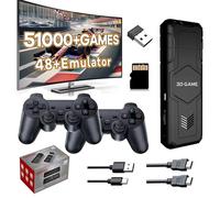 Y5 Consola de Juegos Retro,4K Game Stick Built-in 51000+/45000+ Juegos,Consola Retro Stick Support 48 Emulator Consola de Videojuegos Dual 2.4G Wireless Controllers,Multiplayer,Plug & Play (128G)