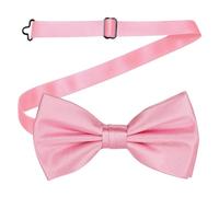 Ya Atadas Pajaritas para Hombre - Satén Poliéster Color Sólido Elegante Corbata con Correa Ajustable para Informal Y Ropa Formal, Fiesta Boda Moda Accesorio - Rosa Claro, 18" x 2"