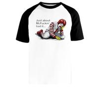 Ya Casi Lo Tenía Camiseta Beisbol Blanca Unisex Manga Corta Negra Unisex White Baseball T-Shirt Black Short Sleeve