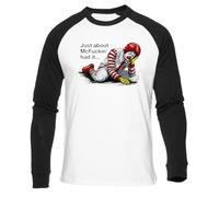 Ya Casi Lo Tenía Camiseta Béisbol Blanca Unisex Manga Larga Negra Unisex White Baseball T-Shirt Black Long Sleeve