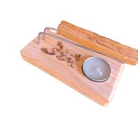 YA-DECOREGALOS Quemador con la Imagen Arcangel San Miguel + Varillas metalicas + Vela + 1 Palo Santo, Elimina y purifica, Hecho a Mano artesanalmente.