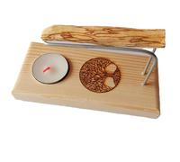 YA-DECOREGALOS Soporte Quemador Hecho a Mano de Madera SIMBOLO ARBOL DE LA Vida, con Varillas metalicas, para Palo Santo/inciensos/Atados ... El árbol de la Vida es un símbolo Que representa la Vi