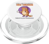 Ya Estoy Cansado mañana Fibromialgia Conciencia Fibro PopSockets PopGrip para MagSafe
