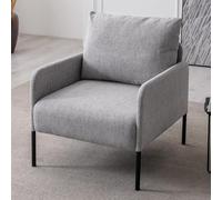 Ya-Home Sillón Contemporáneo sofá de salón con Apoyo Lumbar, Butaca Relax Tapizada sofá con cojín Ajustable para Sala de Estar/Habitación,Gris