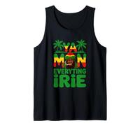Ya Mon Everything Irie Jamaiican Patois Rasta Weed Fumar Marihuana Camiseta sin Mangas
