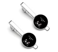 ¿Ya murió? 1 Pinza para corbata para hombre, plateada, redonda, para corbata, juego de 2, ideal para aniversario de bodas, negocios y graduación.