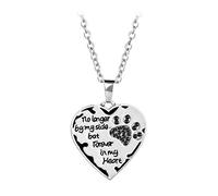 Ya no a mi lado sino para siempre en mi corazón collar conmemorativo para Mamá papá Animal Dome