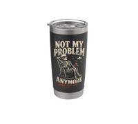 Ya No Es Mi Problema - Diseño Esqueleto Divertido Vaso térmico de acero inoxidable de doble pared
