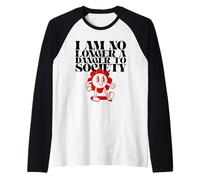 Ya no Soy un Peligro para la Sociedad (Declaración Divertida) Camiseta Manga Raglan