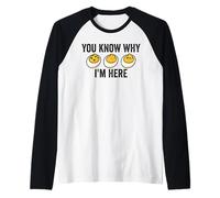 Ya Sabes por qué Estoy aquí Divertidos Huevos Rellenos de Acción de Gracias Camiseta Manga Raglan