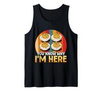 Ya Sabes por qué Estoy aquí Me Encanta la Cena de Acción de Gracias con Huevos Rellenos Camiseta sin Mangas