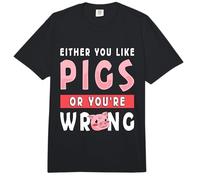 Ya Sea Que te gusten los Cerdos o te equivocas Granja Animales Cría de Cerdos Comfort Colors Adult Heavyweight T-Shirt
