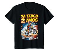 Ya Tengo 2 años Niño 2 Cumpleaños Motocross Moto Camiseta
