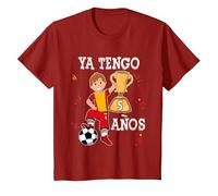 Ya Tengo 5 Años Fútbol Niño Camiseta, Niños, Arándano, 8 años