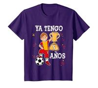 Ya Tengo 5 Años Fútbol Niño Camiseta, Niños, Morado, 3 años