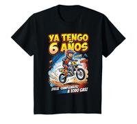 Ya Tengo 6 años Niño 6 Cumpleaños Motocross Moto Camiseta