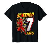 Ya Tengo 7 Años Ninja Artes Marciales Niño Cumpleaños Fiesta Camiseta