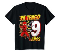 Ya Tengo 9 Años Ninja Artes Marciales Niño Cumpleaños Fiesta Camiseta