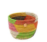 YAADU Cesta trenzada - Maceta de almacenamiento, maceta, estante, cesta para plantas, cesta africana, cesta para plantas, cesta decorativa, modelo Maisha (multicolor)