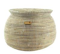 YAADU Maceta trenzada de aprox. 40 cm - Maceta para plantas de interior, cesta de flores, maceta decorativa tejida, cesta de plantas naturales, modelo Kaduna (blanco, grande)