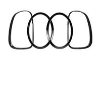 YaaGoo Anillo decorativo para faros delanteros y traseros Mini Cooper F55 F56 (4 unidades, negro)