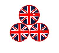 YaaGoo Posavasos antideslizante para Mini Cooper R55 R56 R57 con diseño de corazón (Union Jack, 3 piezas)