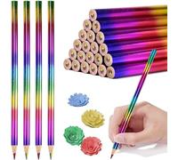 YAANBUNB 16 PCS Lapices Arcoiris 4 en1 Lapiz Multicolor Puntas de Madera Lápices de Arcoiris de Madera Mezclados Lápiz Arcoiris para Pintar/Dibujar/Colorear/Hacer Bocetos Artísticos (48)