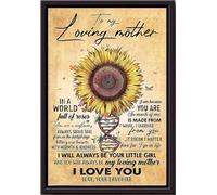 YAASIMOULE A mi amada madre te amo girasol adn póster lienzo mate enmarcado