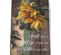 YAASIMOULE Acepta lo que es, ten fe, serás un pastor alemán, lienzo personalizado