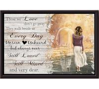 YAASIMOULE Aquellos que amamos no se van. Caminan a nuestro lado todos los días. Aún amados, extrañados y muy queridos. Póster enmarcado en lienzo mate.