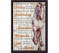 YAASIMOULE Caballo Pensé En Ti Hoy Pero Eso No Es Nada Nuevo Ayer Tengo En Mi Corazón Póster Lienzo Mate Enmarcado