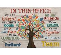 YAASIMOULE Cartel Trabajador social en esta oficina Somos serviciales amigos un equipo de paisaje lujo