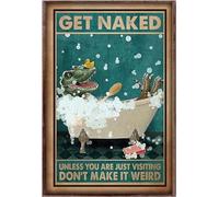 YAASIMOULE Cocodrilo Desnúdate A Menos Que Estés De Visita No Lo Hagas Raro Póster De Jabón