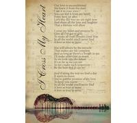 YAASIMOULE Decoración de pared del hogar habitación Partitura la canción I Cross My Heart