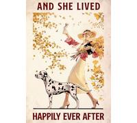 YAASIMOULE Decoración de paredes del hogar habitaciones Dálmata Y vivió feliz para siempre Amantes los perros