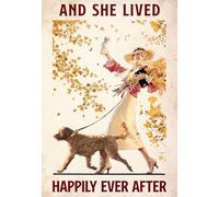 YAASIMOULE Decoración de paredes del hogar habitaciones Goldendoodle Y vivió feliz para siempre Amantes los perros