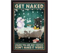YAASIMOULE Desnúdate a menos que solo estés de visita. No lo hagas raro. Póster de perro lebrel afgano enmarcado en lienzo mate.